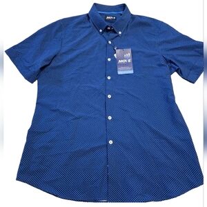 ✨2/$25 Move Performance Apparel by Quieti Blue Polka Dot Polo Sun Protection